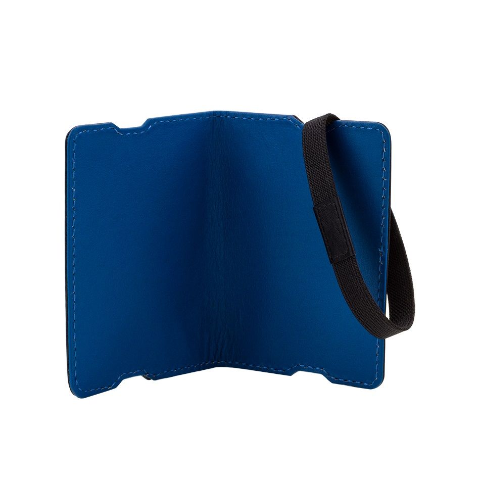 A-SLIM Minimalist Leather Wallet Reza - Black/Blue